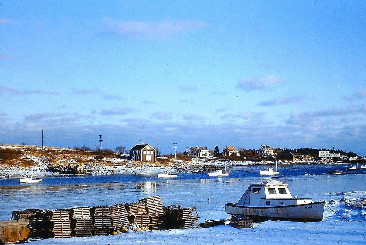 Cape Porpoise Harbor, 1955: Seth & Ruth Pinkham Family Photo