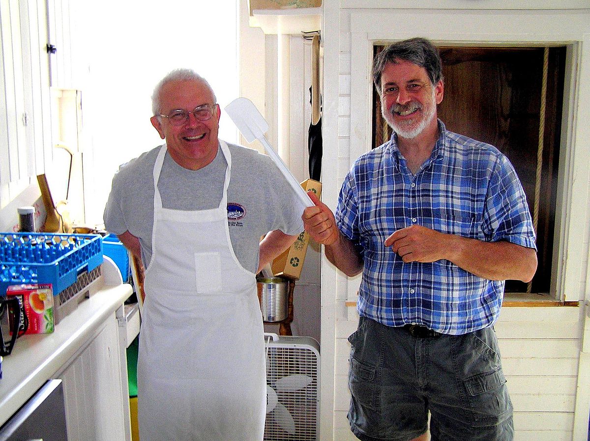Dan Beard smiles with Peter