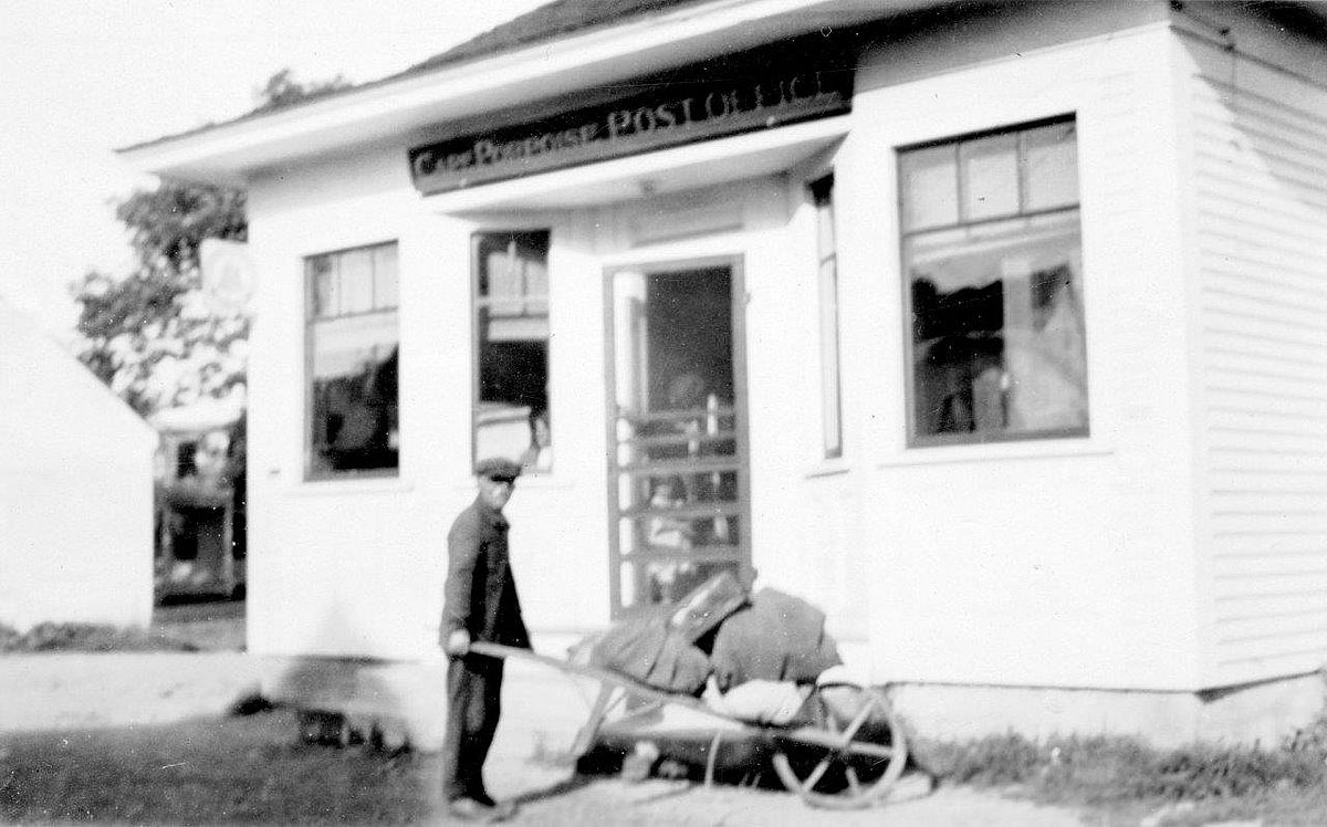 Winthrop Baston at the Cape Porpoise Post Office