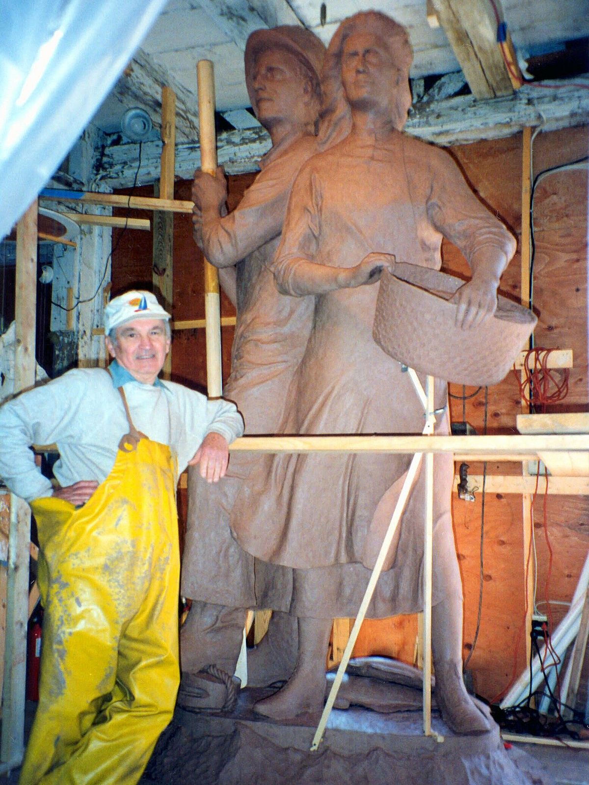 Frank next to his finished model