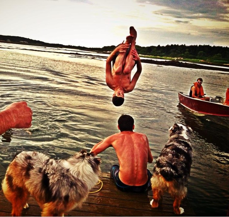 Eric enjoying some summer downtime on Goat Island