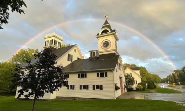 The Emmons Clock Farm and a rainbow. Photo by Kaitlyn DiRenzo.