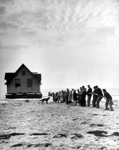 Romanascho Hall Arrives at Goose Rocks Beach, 1951